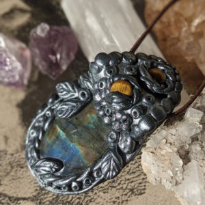 Labradorite and Tigers Eye Pendant