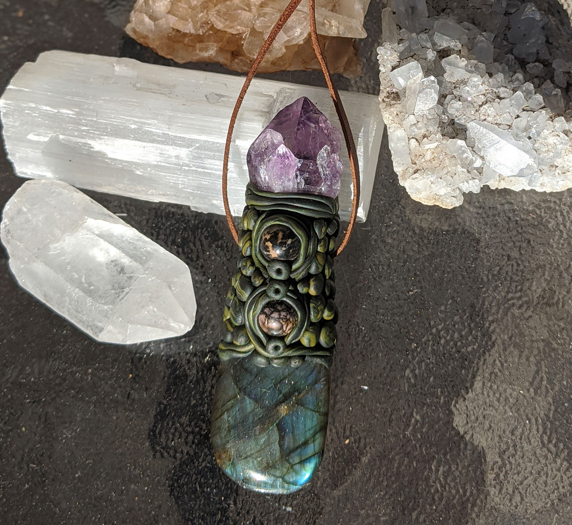 Labradorite, Amethyst and Rhodonite - Image 4