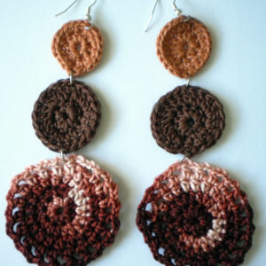 Brown & Caramel Doily Earrings
