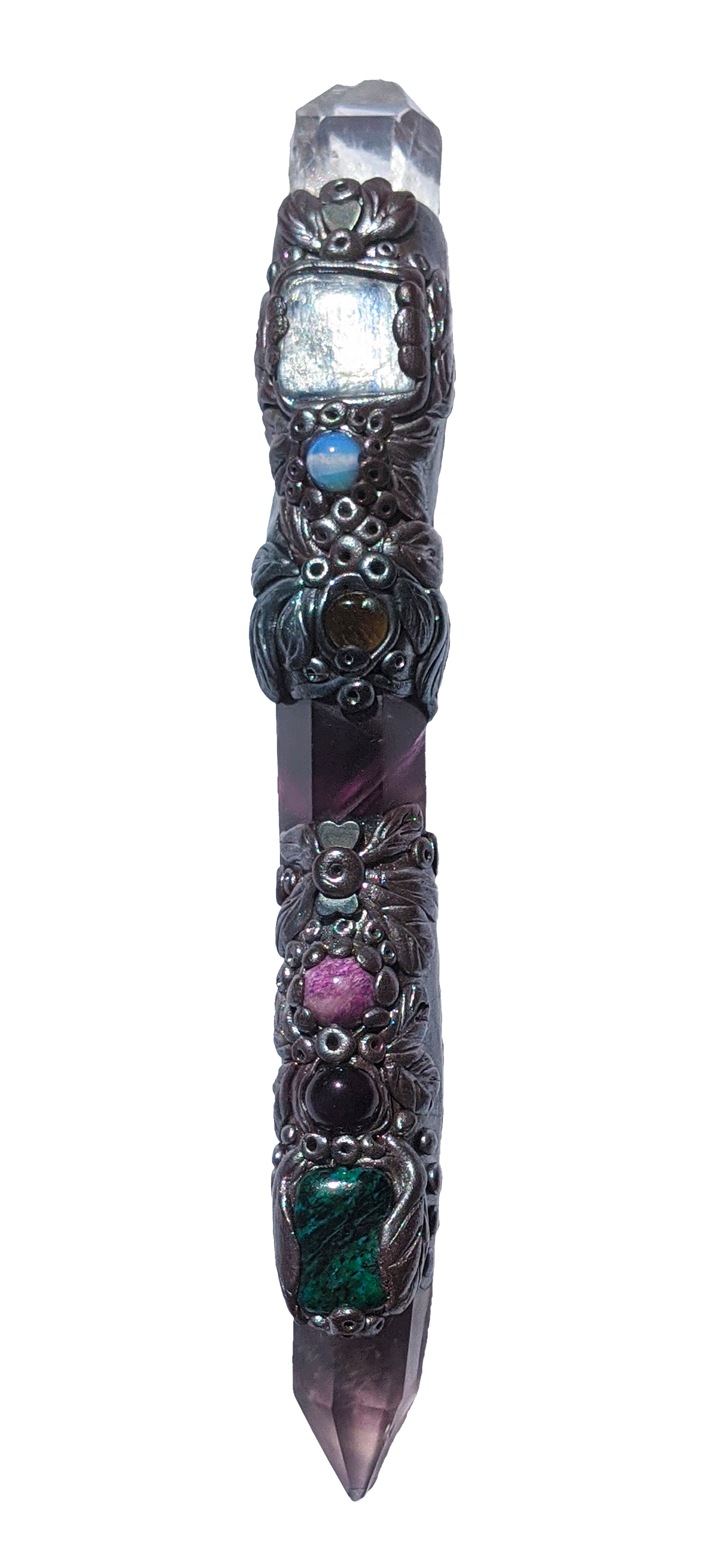 Quartz, Rainbow Fluorite, Kyanite, Chrysocolla and Sugilite Wand - Image 11