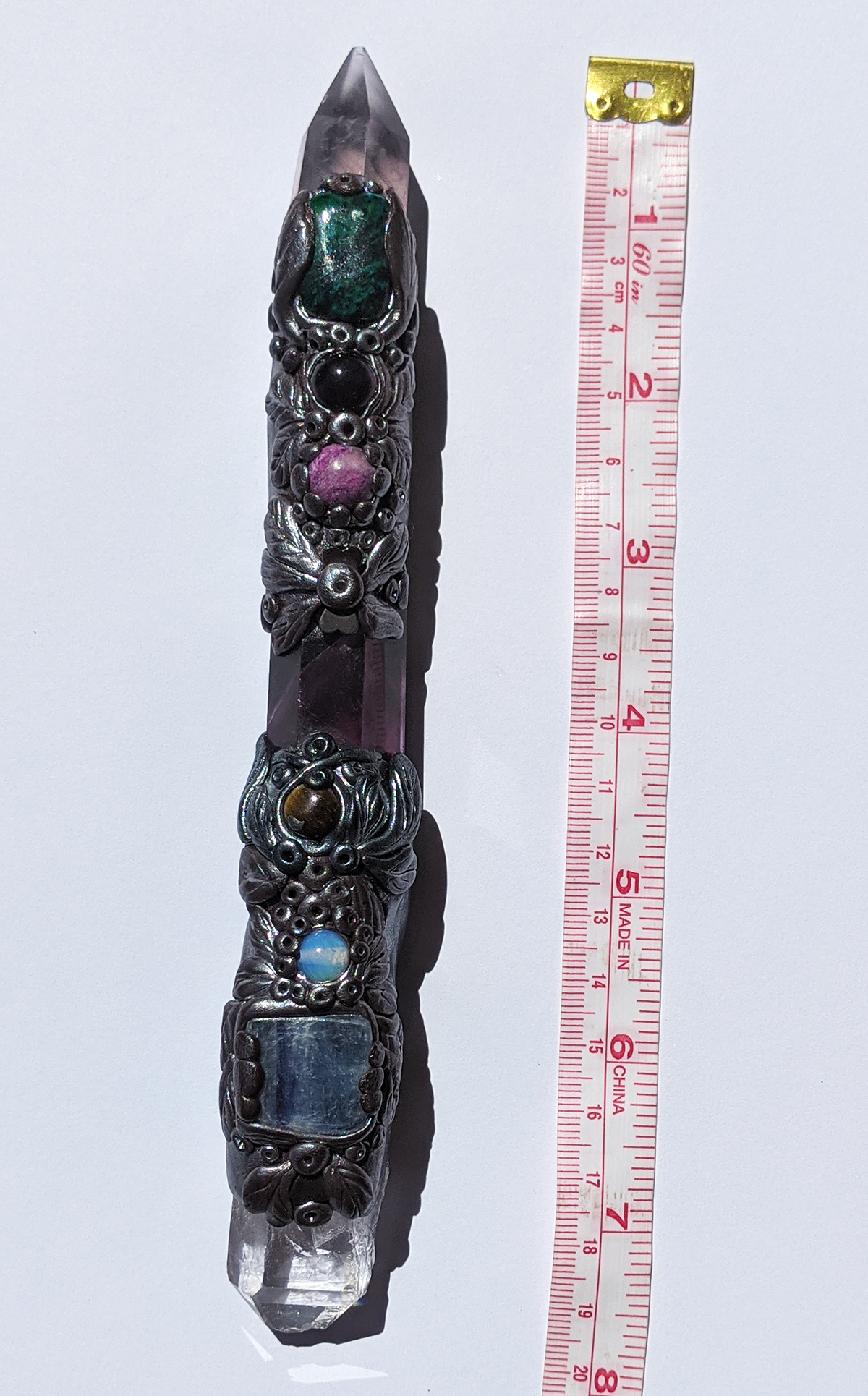 Quartz, Rainbow Fluorite, Kyanite, Chrysocolla and Sugilite Wand - Image 8