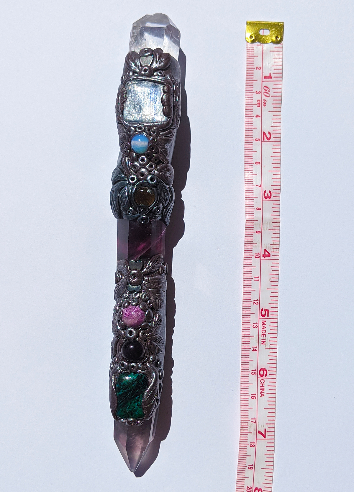Quartz, Rainbow Fluorite, Kyanite, Chrysocolla and Sugilite Wand - Image 7