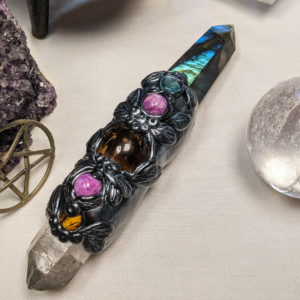Labradorite, Quartz, Tigers Eye & Sugilite Wand