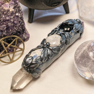Amethyst, Clear Quartz, Moonstone & Kyanite Wand