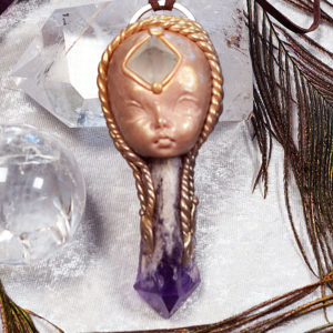 Amethyst and Fluorite Third Eye Goddess