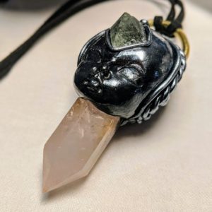 Rose Quartz and Fluorite Third Eye Goddess