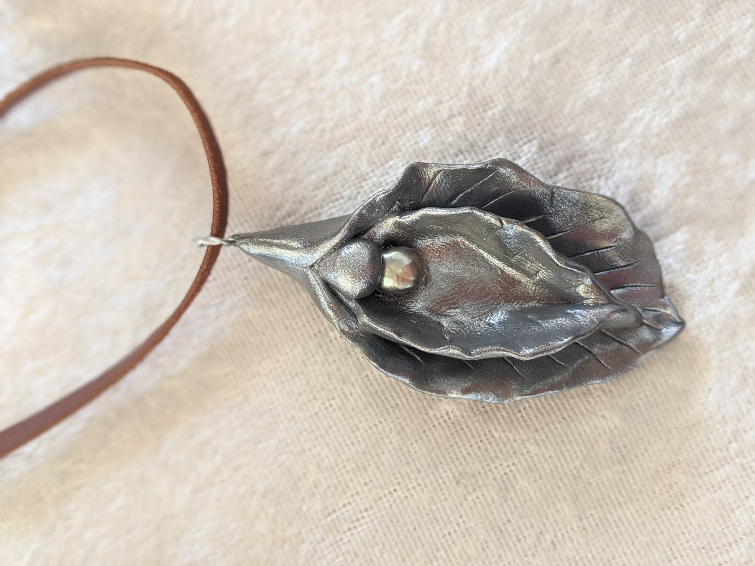 Grey - Sacred Yoni Divine Feminine Pendant - Image 2