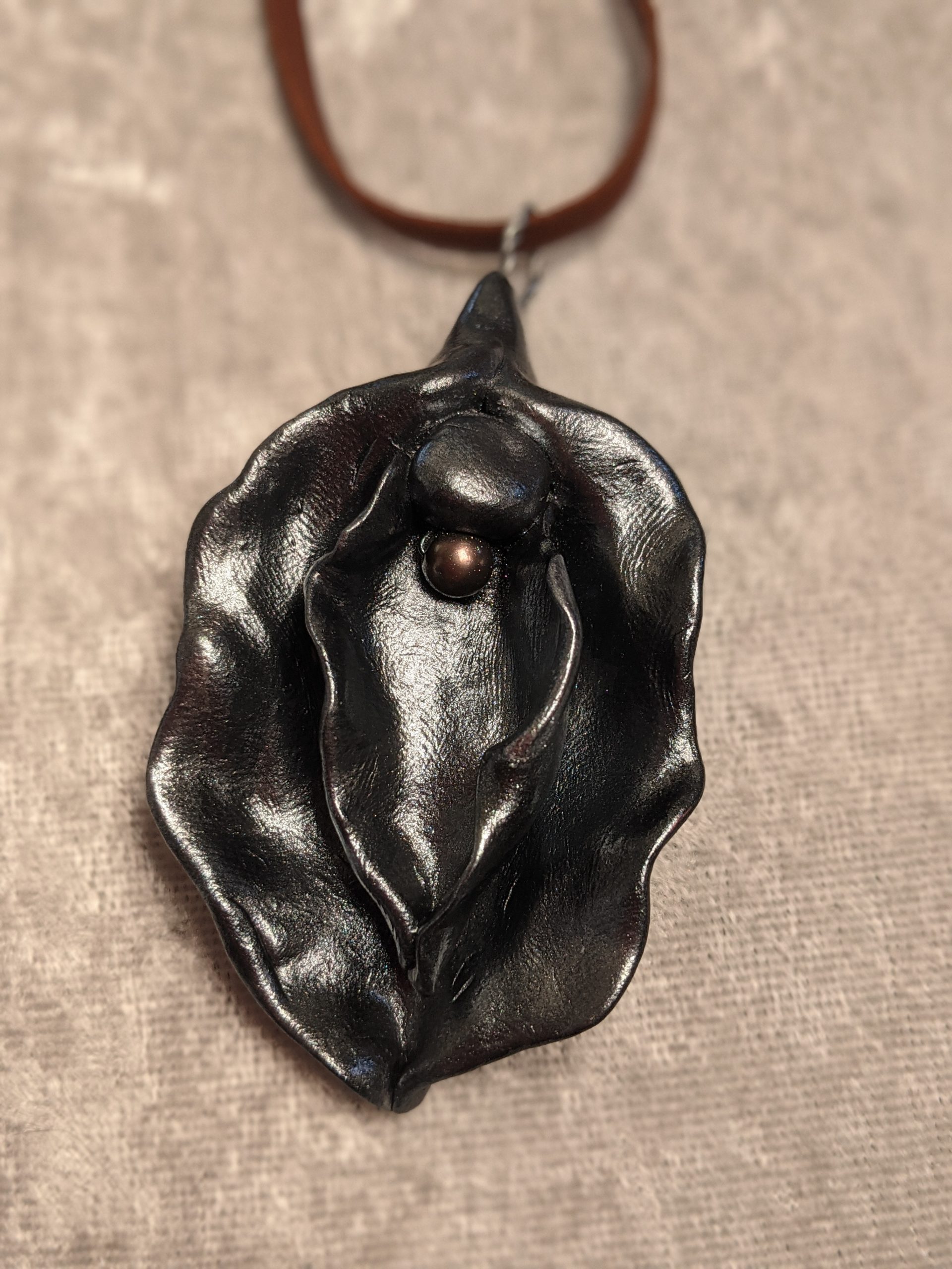 Grey - Sacred Yoni Divine Feminine Pendant - Image 3