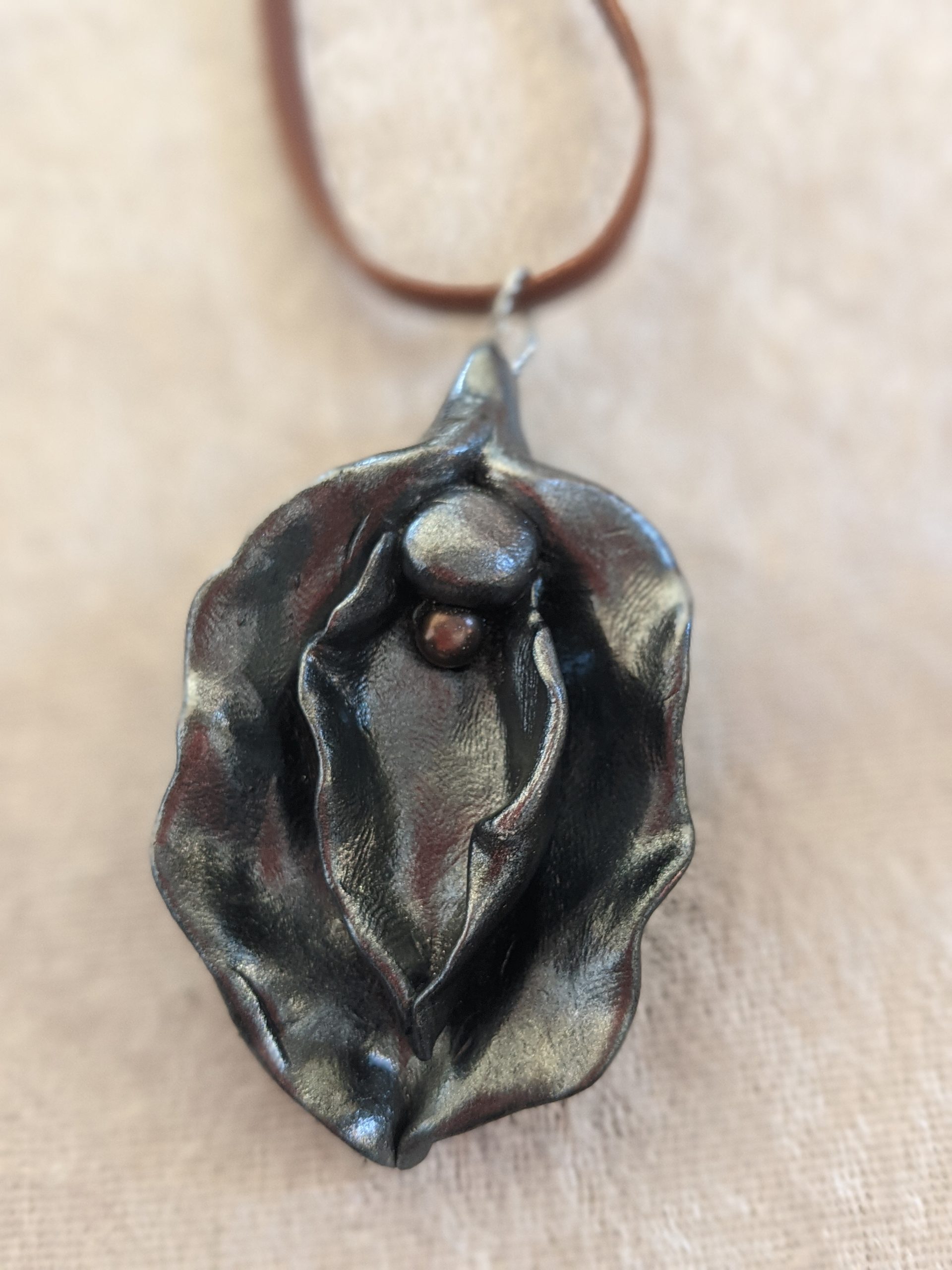 Grey - Sacred Yoni Divine Feminine Pendant - Image 6