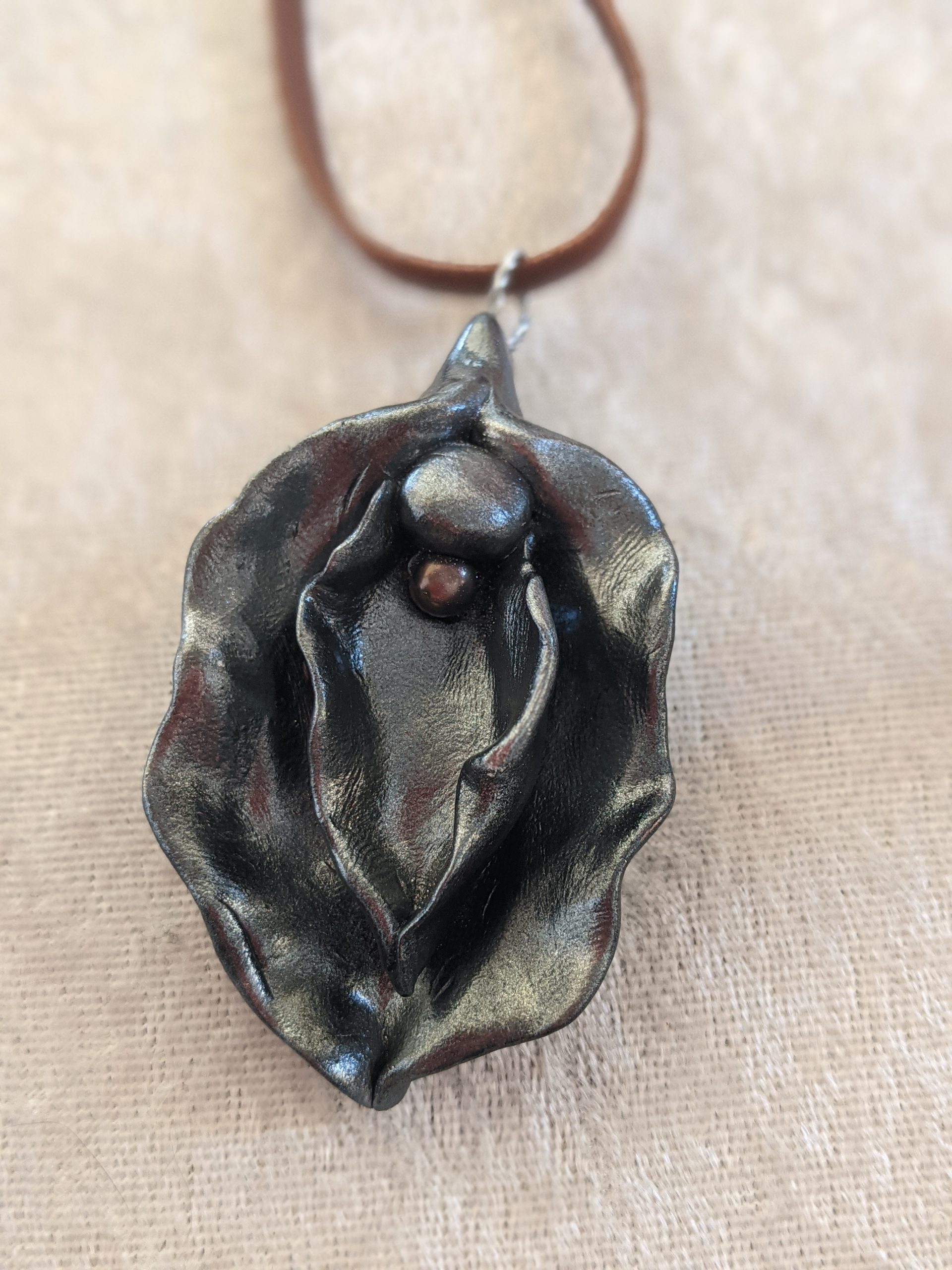 Grey - Sacred Yoni Divine Feminine Pendant - Image 5