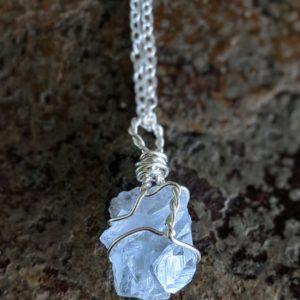 Sterling Silver Celestite Necklace