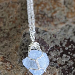 Sterling Silver Celestite Necklace
