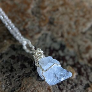 Sterling Silver Celestite Necklace