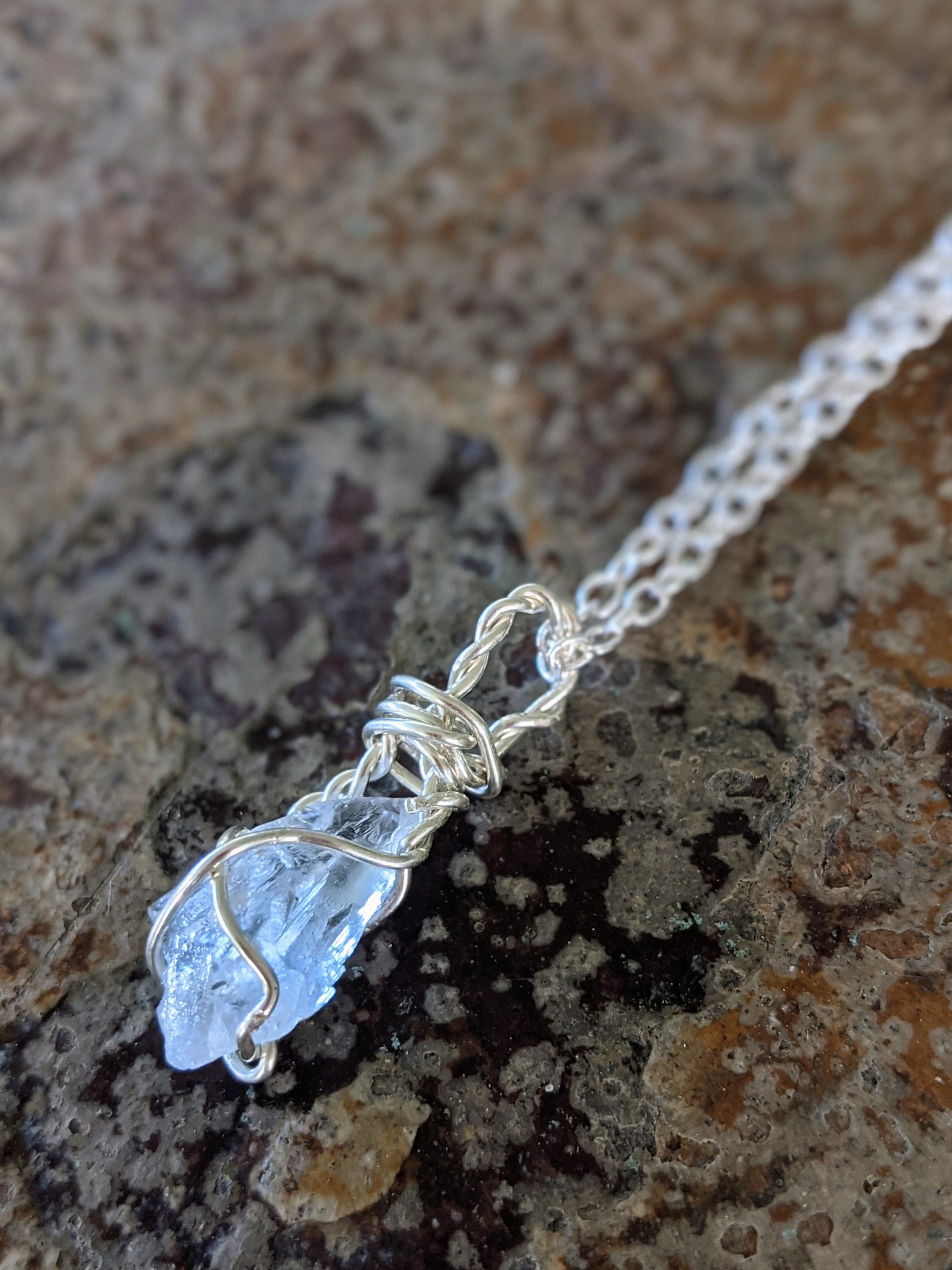 Sterling Silver Celestite Necklace