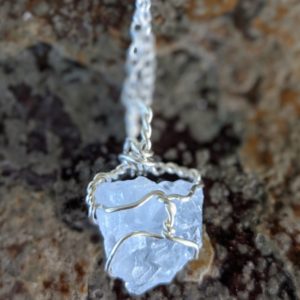 Sterling Silver Celestite Necklace