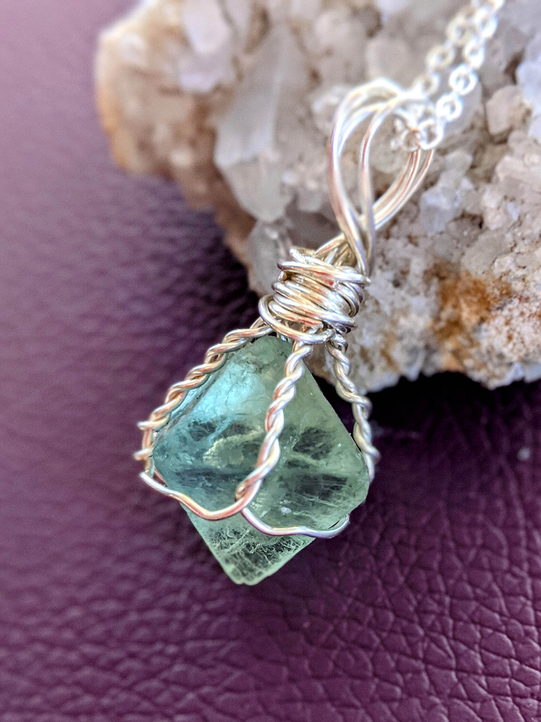 Sterling Silver Fluorite Necklace