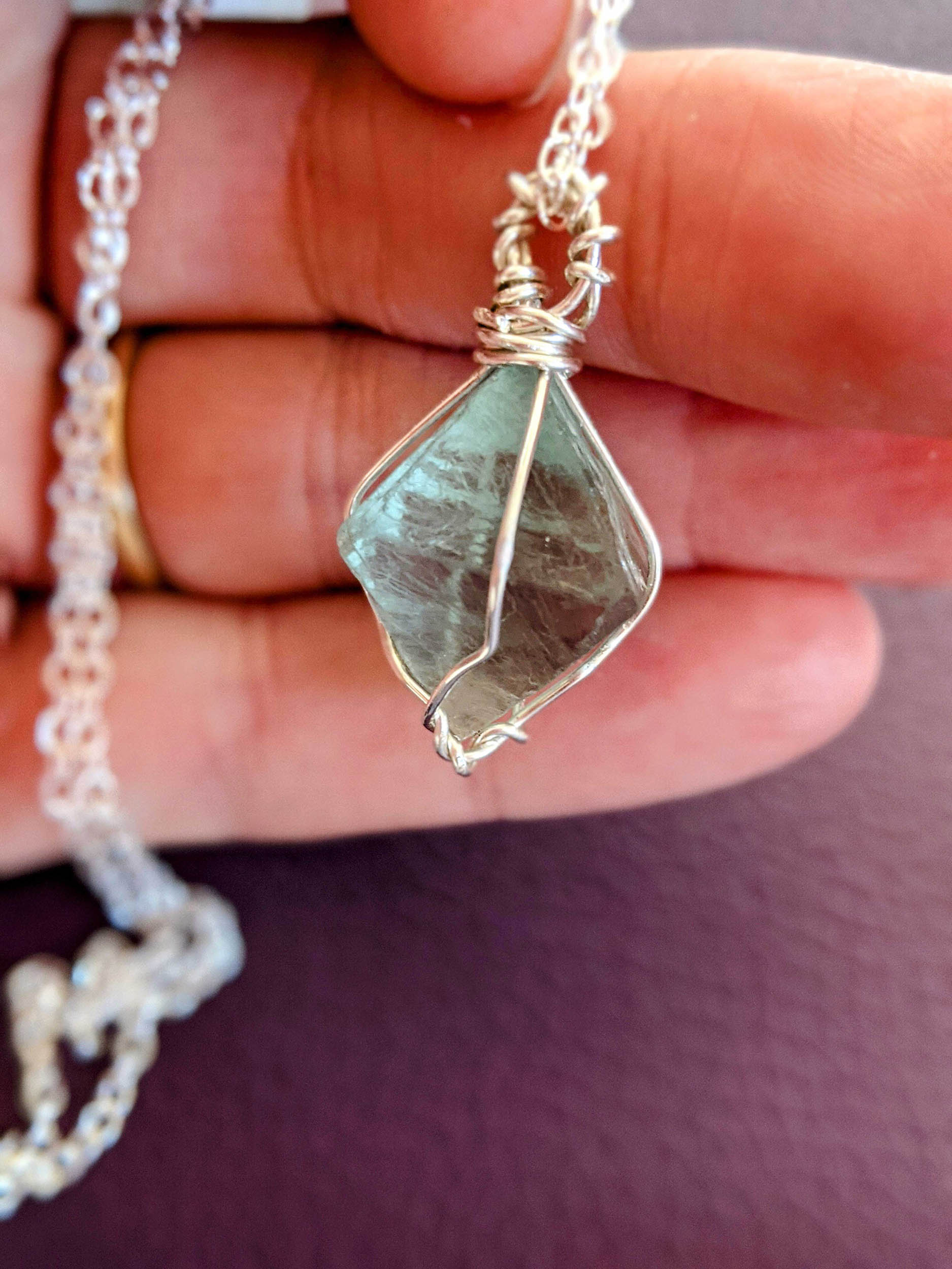 Sterling Silver Fluorite Necklace
