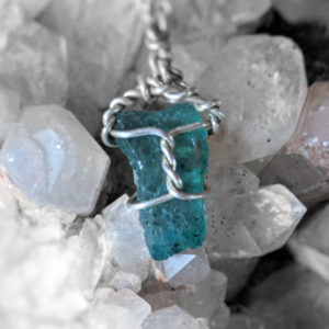 Sterling Silver Blue Apatite Necklace