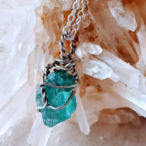 Sterling Silver Blue Apatite Necklace