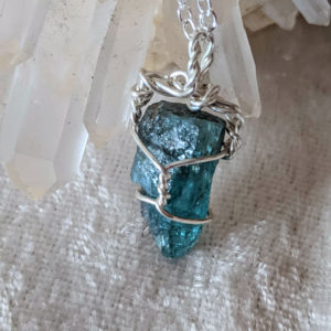 Sterling Silver Blue Apatite Necklace
