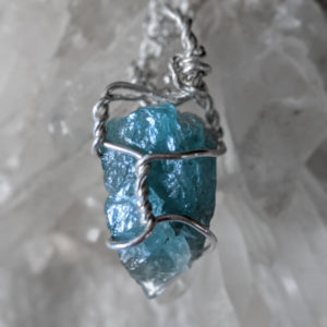 Sterling Silver Blue Apatite Necklace