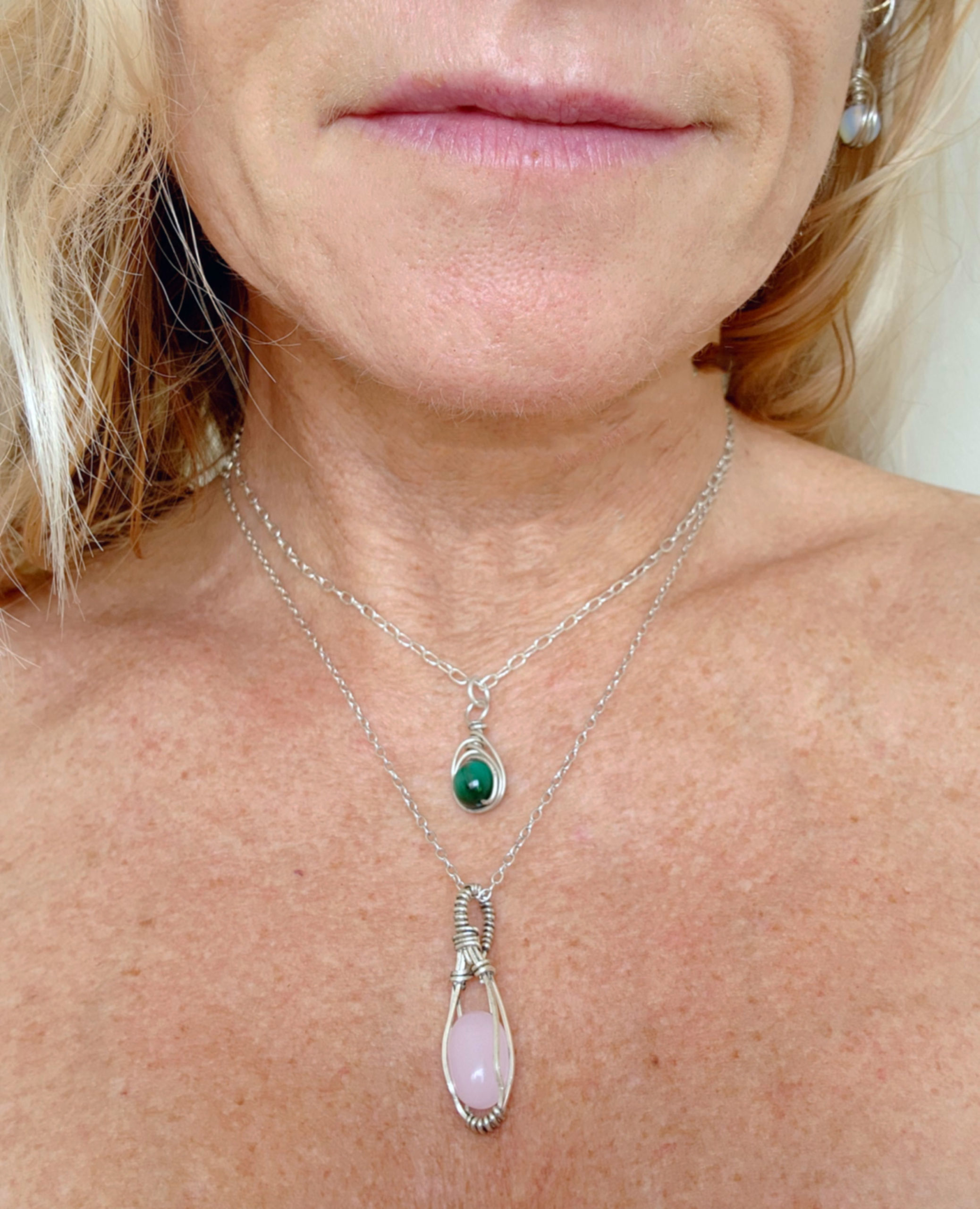 Sterling Silver Purple Tiger's Eye Necklace - Image 2