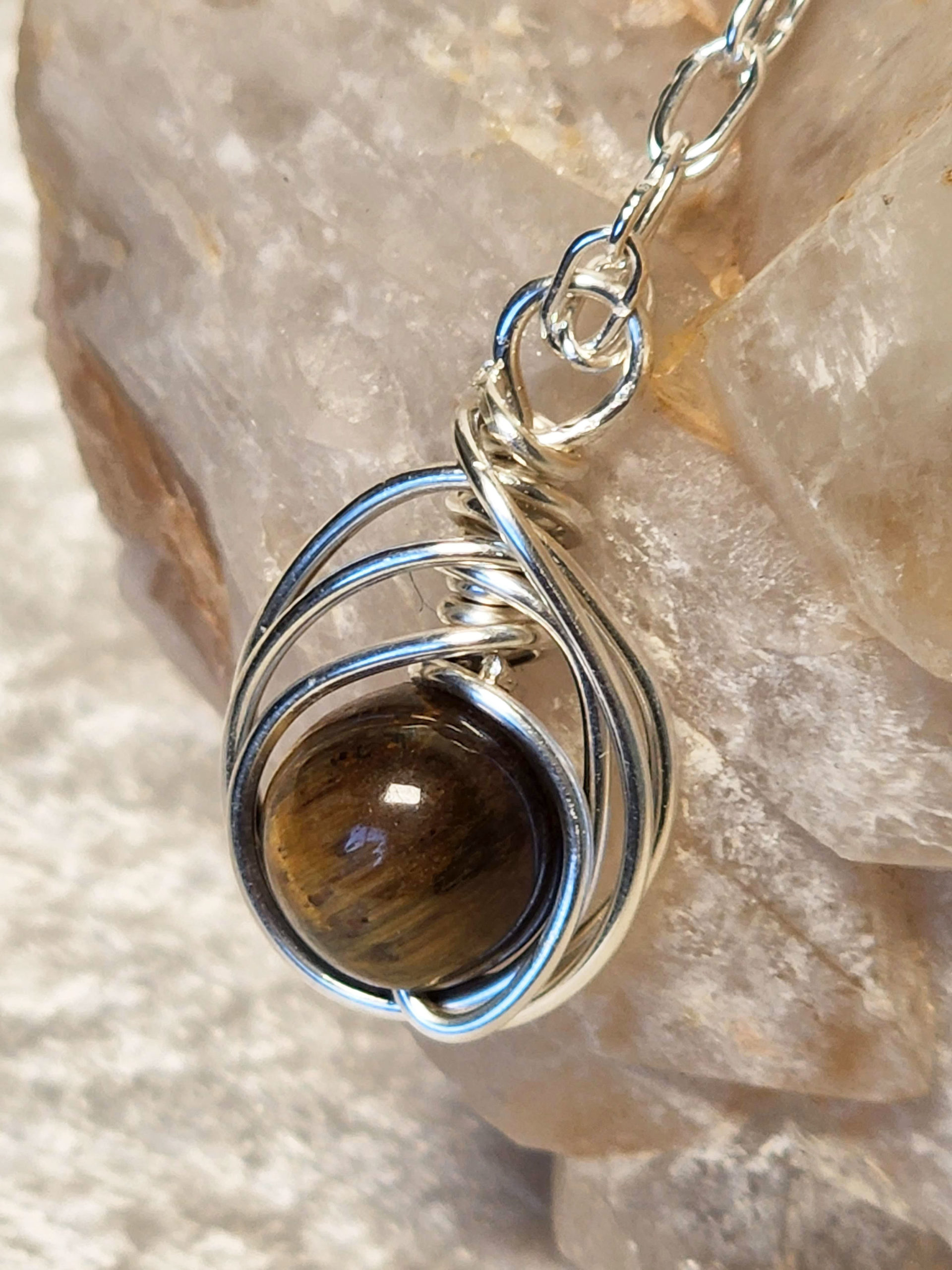 Sterling Silver Tiger's Eye Necklace - Image 5