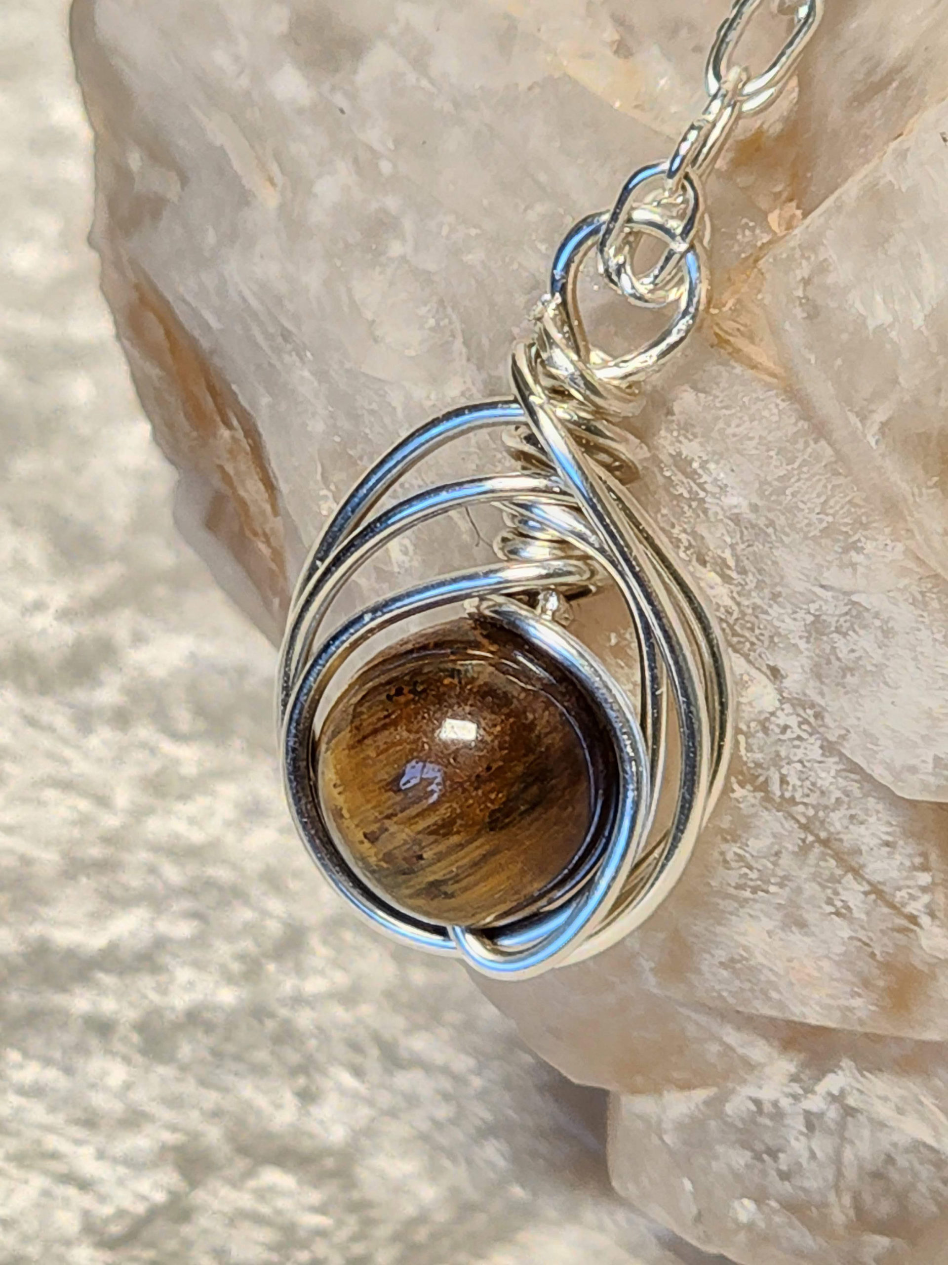 Sterling Silver Tiger's Eye Necklace - Image 6