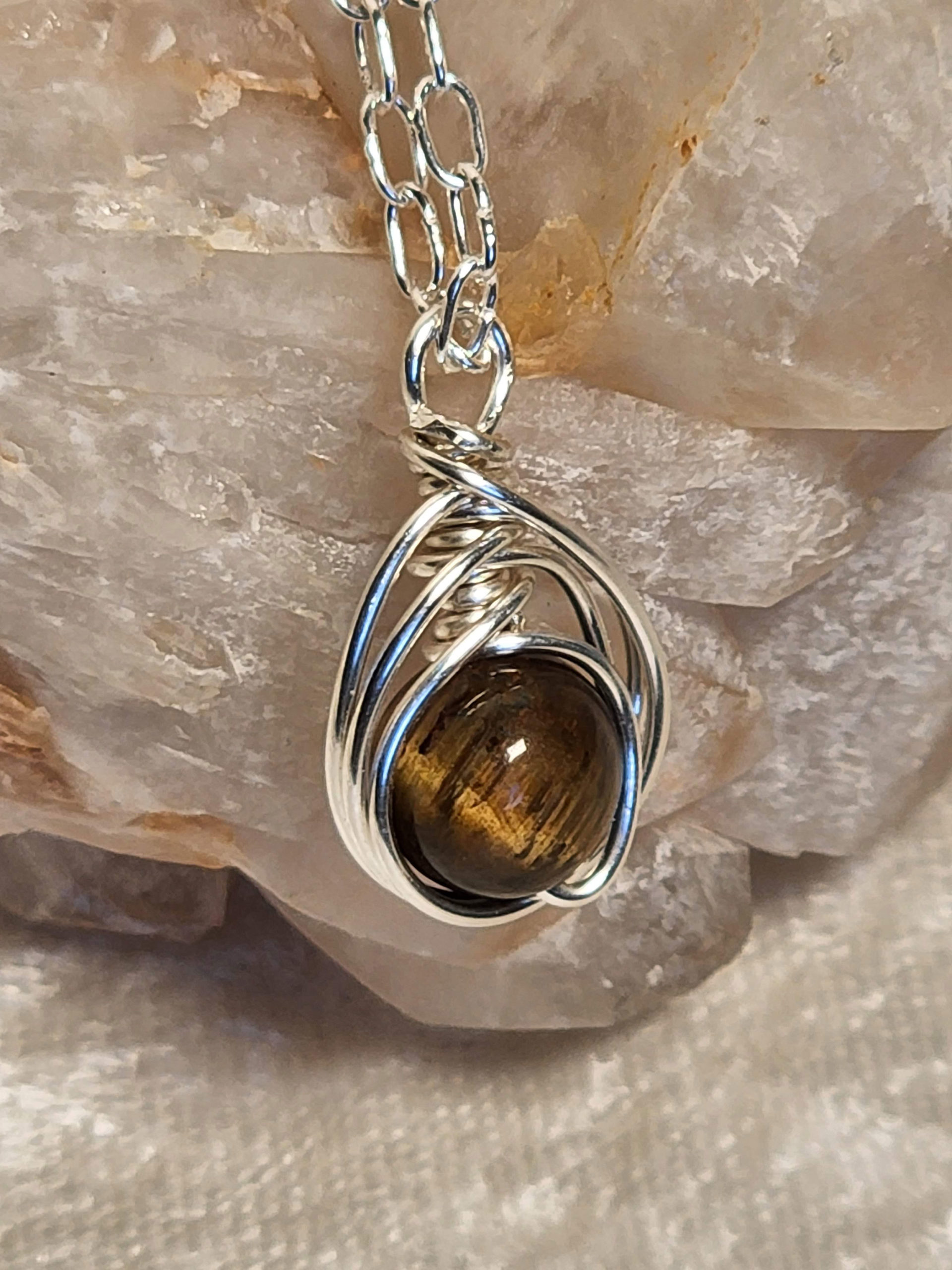 Sterling Silver Tiger's Eye Necklace - Image 3