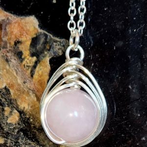 Rose Quartz LOVE Pendant
