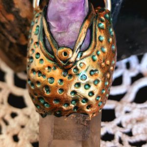 Charoite and Smokey Quartz Witches Talisman