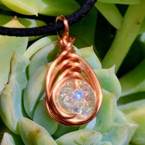 Clear Crackle Quartz and Copper Imprinted with Frequencies and Theta Healing Download